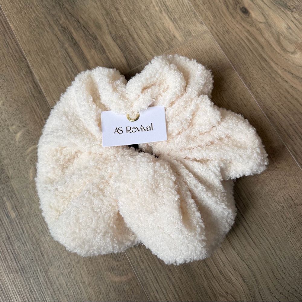 AS Revival Cream Oversized Sherpa Hair Scrunchie